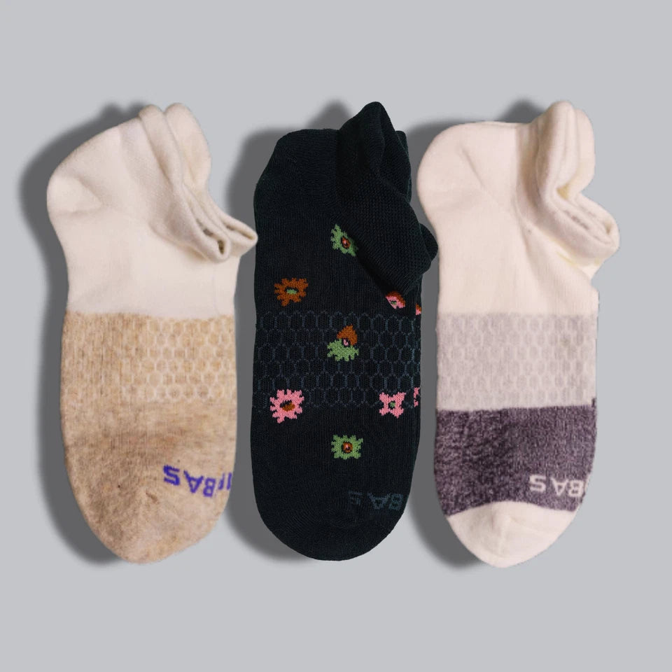 3 PAIR Women's Tri-Block Bombas Socks🧦 S, M, L (Multi Colors) [100% AUTHENTIC]
