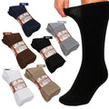 3 6 12 Pairs Diabetic Crew Socks Mens Circulatory Cotton Non Binding 9-11 10-13