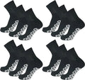 3-12 Pairs Men's Ankle Gripper Non Skid Diabetic Socks Non Binding Loose Fit Top